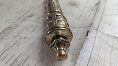 Ornate Brass High Level Toilet Cistern Chain Pull - Cox, Old Compton, Soho w London