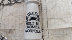 Antique Advertising High Level Toilet Cistern Pull - Childs & Spinks, Cromer, Norfolk