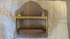 Simplistic Solid Brass Toilet Roll / Paper Holder & Pattress