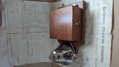 Antique Wood & Chrome Electric Doorbell 6-9v