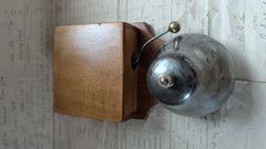 Antique Wood & Chrome Electric Doorbell 3-6v