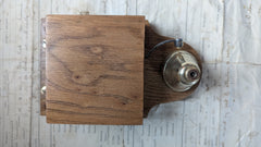 Antique Wood & Brass Electric Conical Doorbell - 3 volts