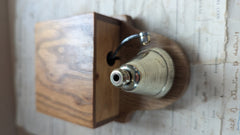 Antique Wood & Brass Electric Conical Doorbell - 3 volts