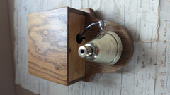 Antique Wood & Brass Electric Conical Doorbell - 3 volts