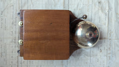 Antique Wood & Brass Electric Conical Doorbell - 4-9 volts