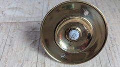 Antique Brass & China Electric Door Bell Push - 3.5"