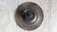 Antique Brass & China Electric Door Bell Push - 3.5"