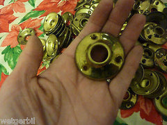 2 Original Antique Brass Door/Drawer Knob Back Plates 45mm Diameter (Lots avail)