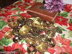 2 Original Antique Brass Door/Drawer Knob Back Plates 45mm Diameter (Lots avail)