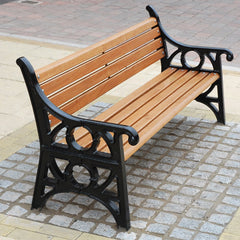 HEAVY Broxap Reclaimed Industrial Cast Iron bench ends garden - Eastgate Seat