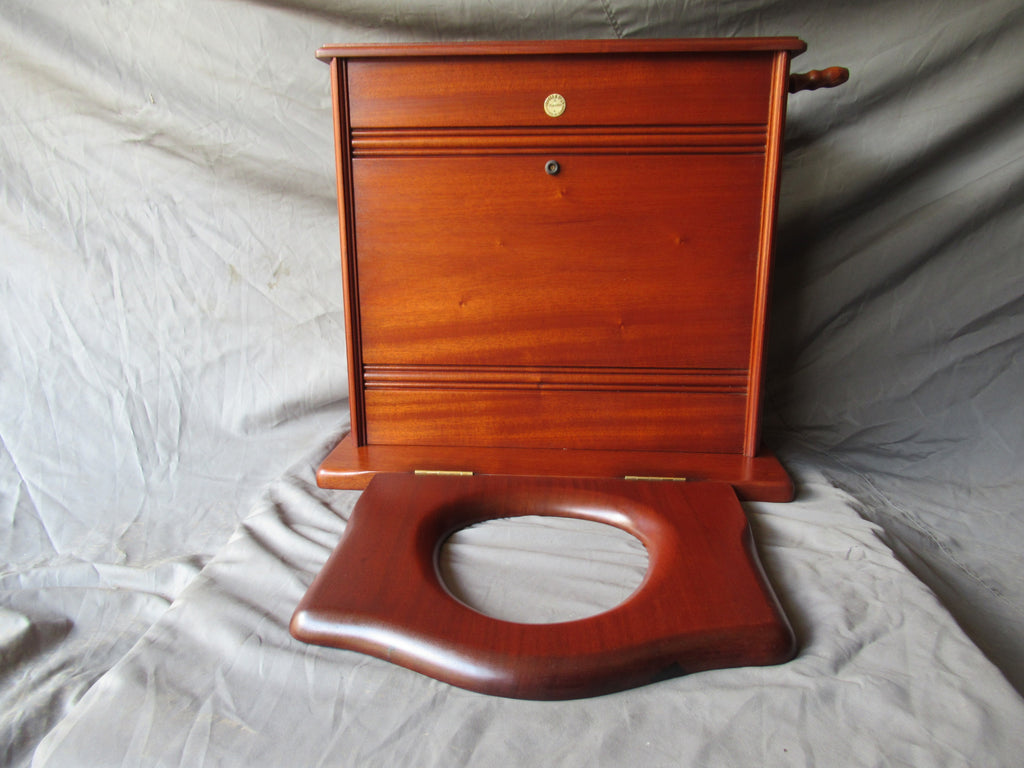 Shanks & Co Barrhead Antique Mahogany Semi High Level Toilet Cistern & Seat