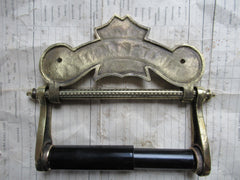 Antique Solid Toilet Roll / Paper Holder 'Requisite' - London