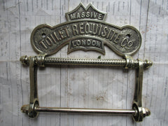 Brass Toilet Roll / Paper Holder 'Requisite' - London