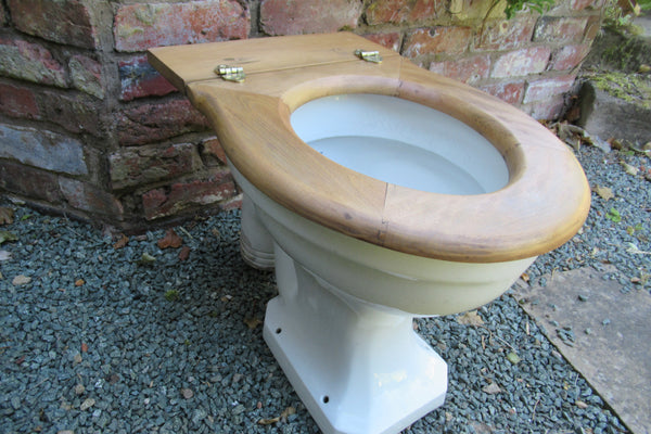 Antique High Level Wooden Toilet Seat Professionally Restored ...