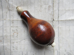 Antique Turned Wooden Electric Servants Bell or Light Push - Knot