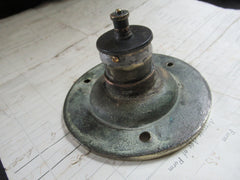 Large Antique Brass & China Electric Door Bell Push - 4"