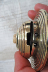 Beehive Antique Brass Electric Doorbell Push - 3"