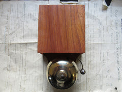 Substantial Restored Antique Wood & Brass Electric  Doorbell - 12 Volts
