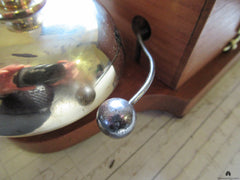 Substantial Restored Antique Wood & Brass Electric  Doorbell - 12 Volts