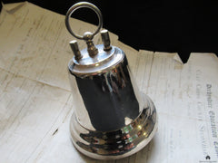 Restored Art Deco Chromed Brass Hanging Door Bell - Self Contained 4-12v