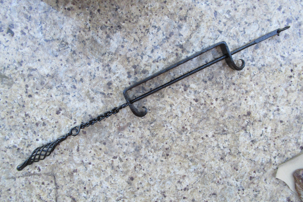 Antique Cast Iron Mechanical Door Bell Pull -Blacksmith Made