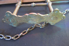 Antique Unpolished Brass Mechanical High Level Toilet Cistern Pull - Twyford Handley