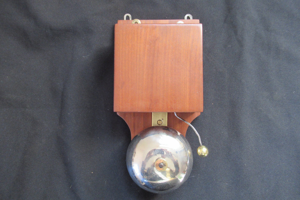 Restored Antique Wood & Brass Electric Doorbell - Brass Tacks 6 - 12 volts