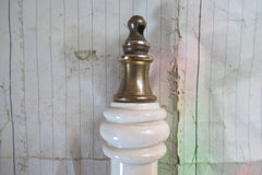 Large Antique Ceramic and Brass High Level Toilet Cistern Pull (2)