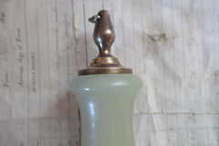 Vintage Green Marble and Brass High Level Toilet Cistern / Light Pull