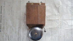 Restored Art Deco Wood & Steel Electric Doorbell - 12 volts