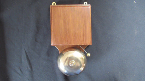Large Restored Brass and Wood Electric Door Bell - 9-12 Volts