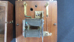 Very Large Restored Brass and Wood Electric Door Bell - 9-12 Volts