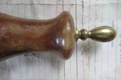 Vintage Brown Marble and Brass High Level Toilet Cistern / Light Pull
