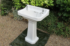 Vintage Porcelain Sink + Pedestal - Armitage Shanks