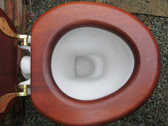 "Standard" Vintage 1930/50s Art Deco High Level Toilet & Mahogany Seat + Lid