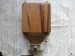 Restored Art Deco Wood & Brass Electric Rectangular Doorbell - 4-6 volts