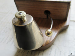 Restored Art Deco Wood & Brass Electric Conical Doorbell - 12 volts