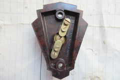 Vintage Art Deco Restored Bakelite Door Bell Push -Mottled