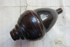 Vintage Mottled Bakelite Electric Servants Bell Push - Ribbed