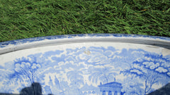 Victorian Blue and White Transfer Printed Thunderbox Toilet Bowl (3)