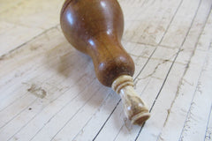 Antique Turned Wooden Electric Servants Bell