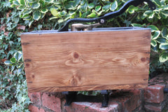 Restored Wooden, Brass & Copper High Level Toilet Cistern - "Plain" Japkap