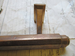 11.5" Art Deco Copper/Bronze Single Pull Door Handle