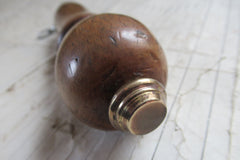 Large Antique Wood and Brass High Level Toilet Cistern Pull (16)