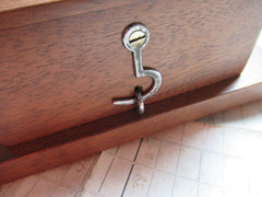 Art Deco Wood & Brass Electric Doorbell - 6 volts