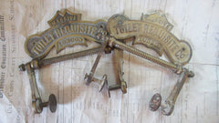 Solid Brass and Wood Antique Toilet Roll / Paper Holder 'Requisite' (Commision Restoration)