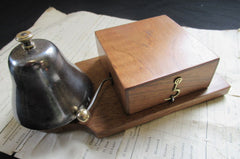 Restored Art Deco Wood & Steel Electric Conical Doorbell - 4-6 volts