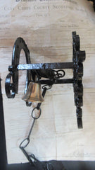 Vintage Wrought Iron Spanish Revival Gate Bell Chime - Horseshoe