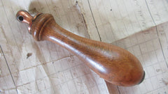 Small Antique Wood and Brass High Level Toilet Cistern Pull (20)