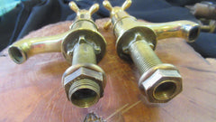 Antique Solid Brass Sink Taps - Shanks Scotland